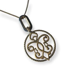 Axcess (Liz Claiborne brand) bronze tone long necklace